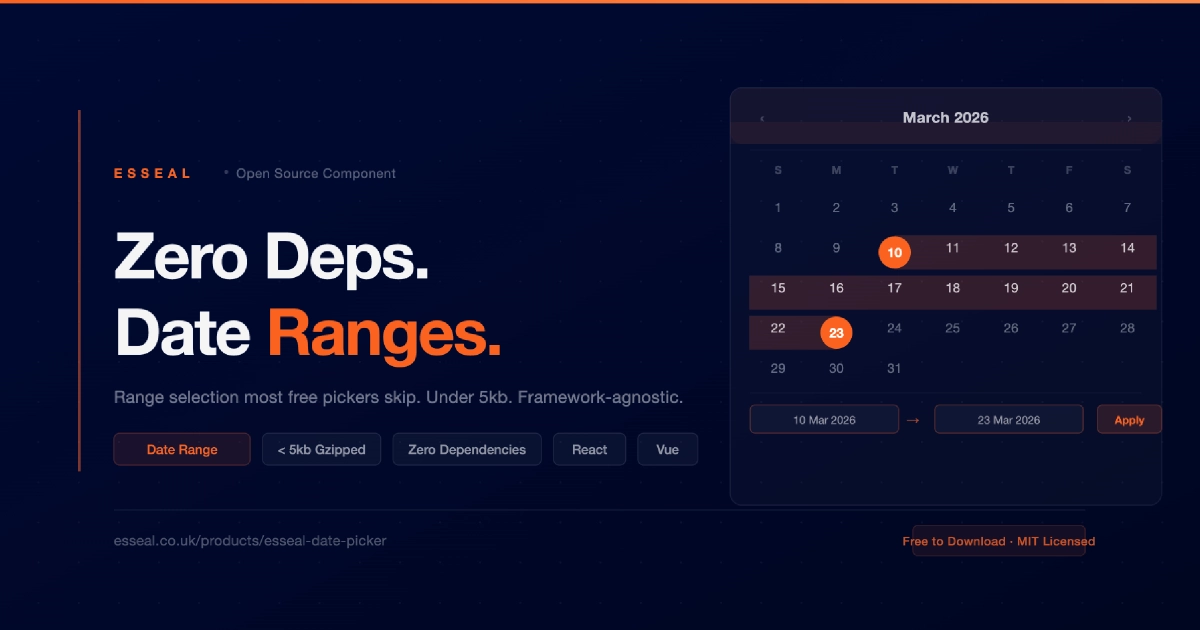 EssealDatePicker | Enterprise-Grade Lightweight JS Date Picker